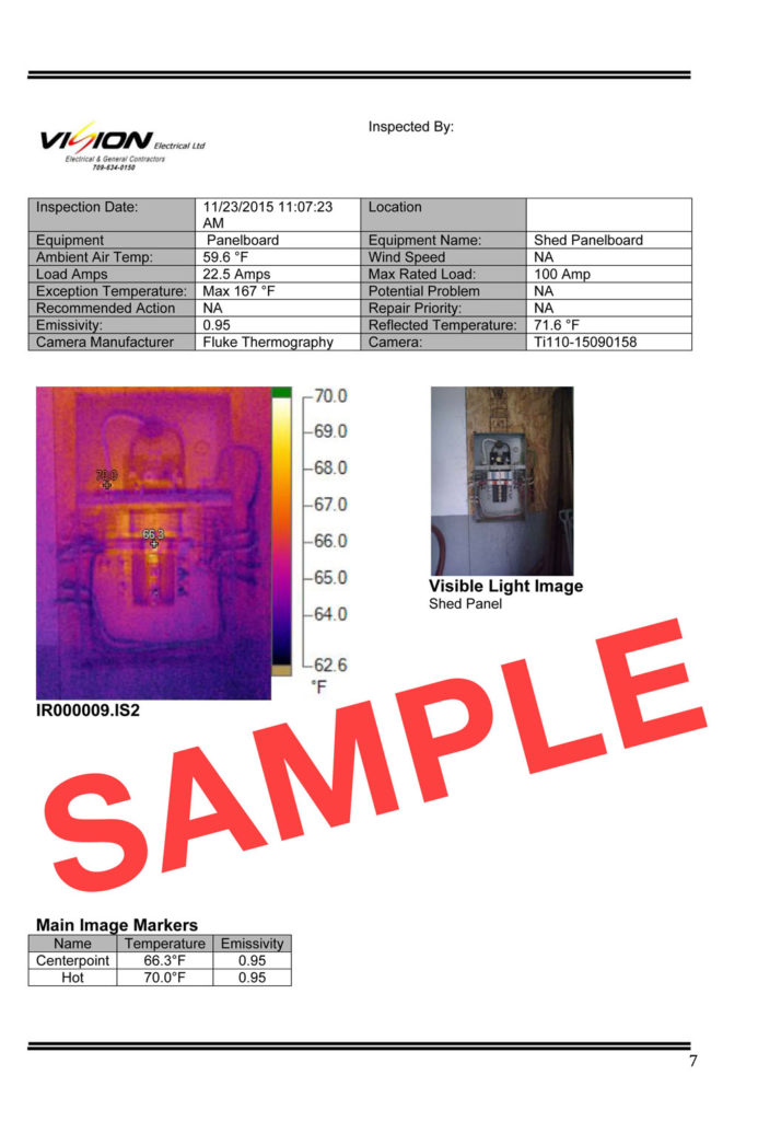 Thermal Imaging Reports Vision Electrical Ltd.